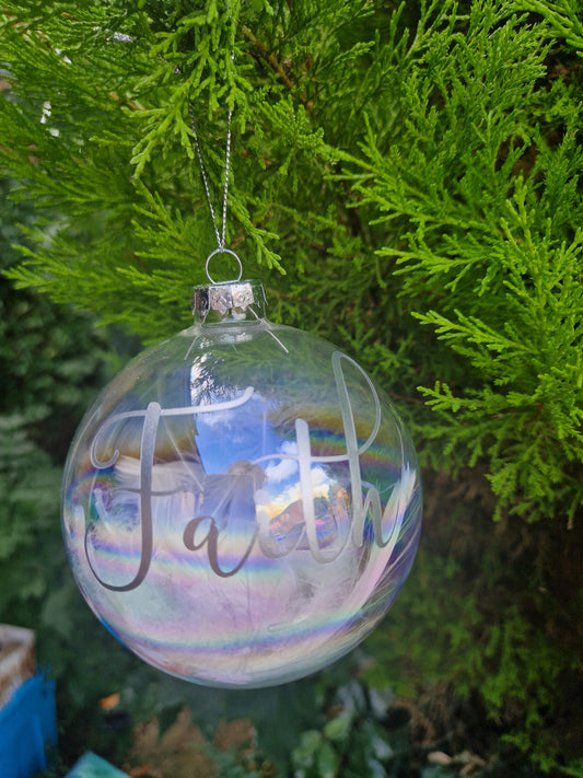 Personalised memorial bauble